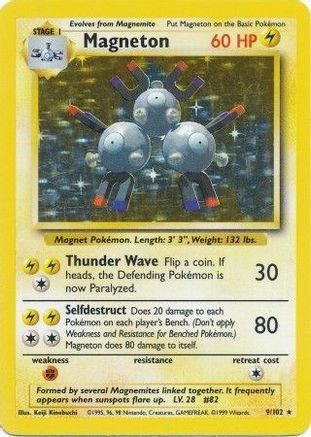 Magneton 009/102  - Holofoil Base Set - Holo Rare