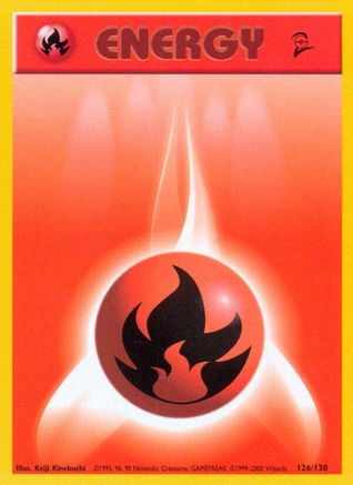 Fire Energy 126/130  Base Set 2 - Common