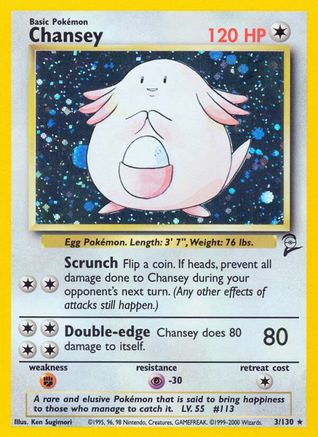 Chansey 003/130  - Holofoil Base Set 2 - Holo Rare