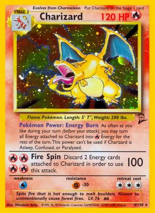 Charizard 004/130  - Holofoil Base Set 2 - Holo Rare