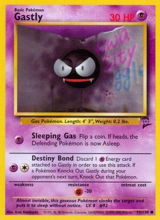 Gastly 075/130  Base Set 2 - Common