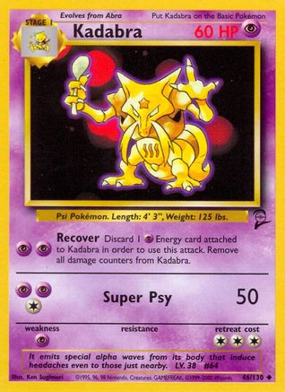 Kadabra 046/130  Base Set 2 - Uncommon