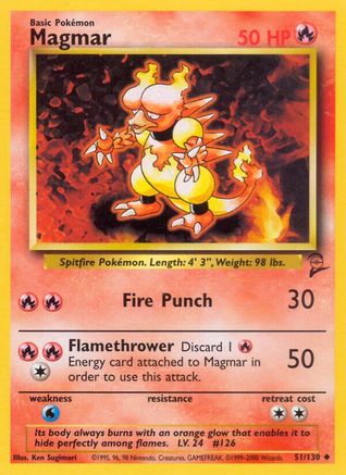 Magmar 051/130  Base Set 2 - Uncommon