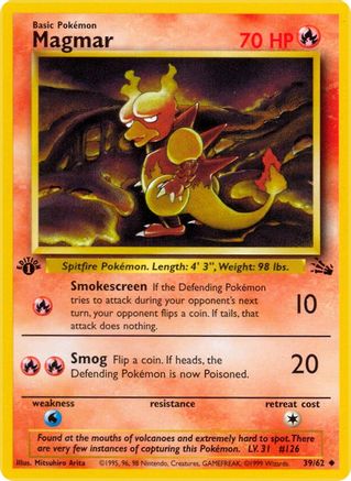 Magmar 039/62  - 1st Edition Fossil - Uncommon