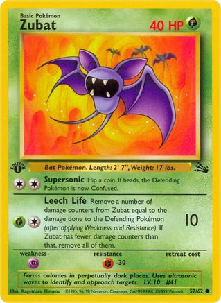 Zubat 057/62  - Unlimited Fossil - Common