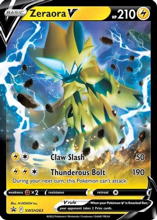 Zeraora V SWSH263  - Holofoil SWSH Sword & Shield Promo Cards - Promo