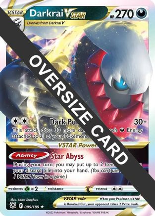 Darkrai VSTAR 099/189  - Holofoil Jumbo Cards - Promo