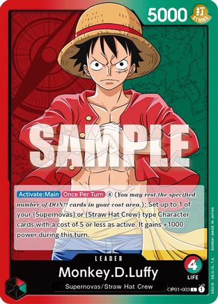 Monkey.D.Luffy (003) (OP01-003) - Romance Dawn