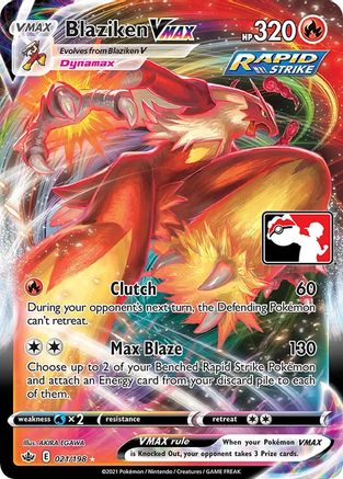 Blaziken VMAX 021  - Holofoil Prize Pack Series Cards - Ultra Rare