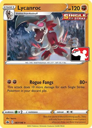 Lycanroc 087  Prize Pack Series Cards - Rare