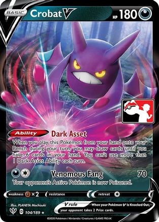 Crobat V 104  - Holofoil Prize Pack Series Cards - Ultra Rare