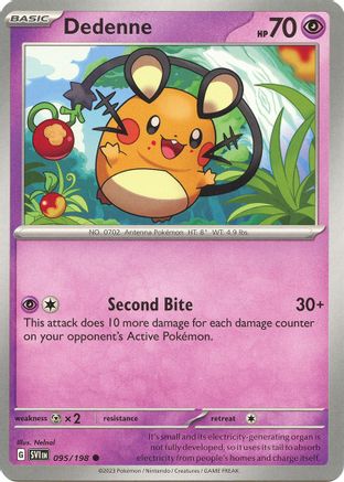 Dedenne 095/198  - Reverse Holofoil SV01 Scarlet & Violet Base Set - Common