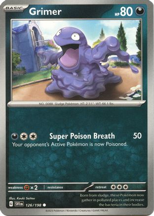 Grimer 126/198  SV01 Scarlet & Violet Base Set - Common