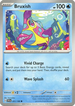 Bruxish 051/198  SV01 Scarlet & Violet Base Set - Common