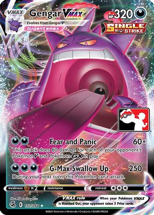 Gengar VMAX 157  - Holofoil Prize Pack Series Cards - Ultra Rare