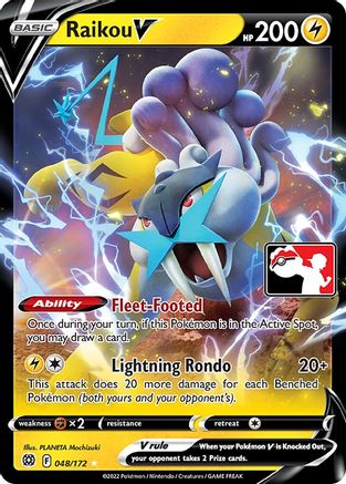 Raikou V 048/172  - Holofoil Prize Pack Series Cards - Ultra Rare