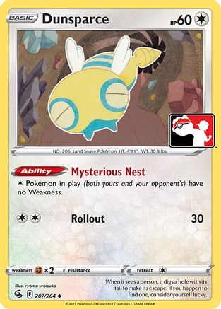 Dunsparce 207  Prize Pack Series Cards - Uncommon
