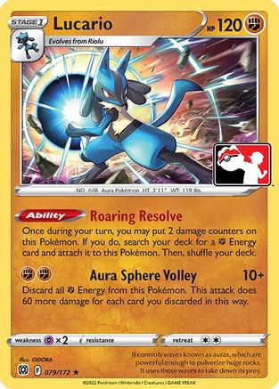 Lucario 079/172  Prize Pack Series Cards - Rare
