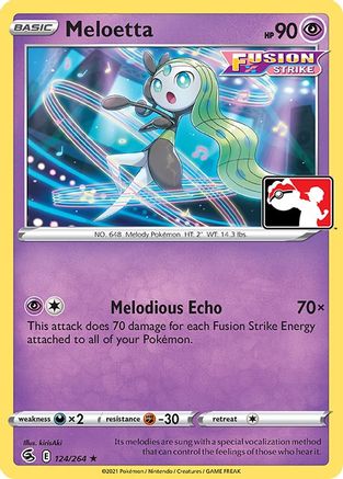 Meloetta 124  - Holofoil Prize Pack Series Cards - Rare
