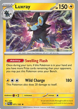 Luxray 071/193  - Holofoil SV02 Paldea Evolved - Rare