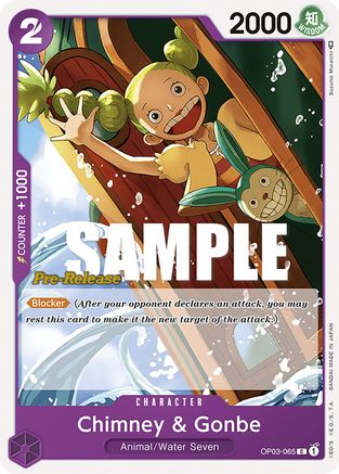 Chimney & Gonbe (OP03-065) - Pillars of Strength Pre-Release Cards