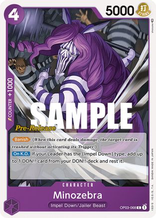Minozebra (OP03-068) - Pillars of Strength Pre-Release Cards