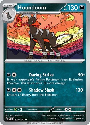 Houndoom 133/197  SV03 Obsidian Flames - Uncommon