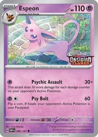 Espeon (Best Buy Exclusive) 086/197  - Holofoil Miscellaneous Cards & Products - Promo