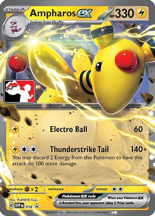 Ampharos ex 016  Prize Pack Series Cards - Promo