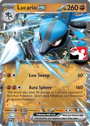 Lucario ex 017  - Holofoil Prize Pack Series Cards - Promo