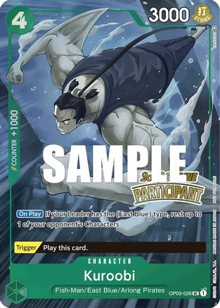 Kuroobi (Offline Regional 2023) [Participant] (OP03-026) - One Piece Promotion Cards Foil