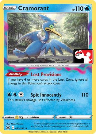 Cramorant 050/196  - Holofoil Prize Pack Series Cards - Rare