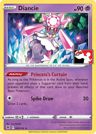 Diancie 068  Prize Pack Series Cards - Rare