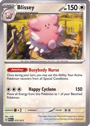 Blissey 012/015  McDonalds Promos 2023 - Promo