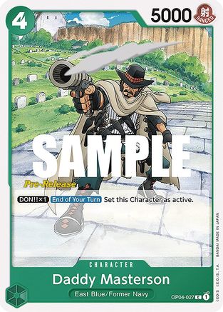 Daddy Masterson (OP04-027) - Kingdoms of Intrigue Pre-Release Cards