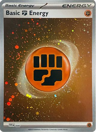 Basic Fighting Energy (Cosmos Holo) 006  - Holofoil SVE Scarlet & Violet Energies - Common