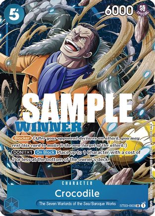 Crocodile (Winner Pack Vol. 5) (ST03-003) - One Piece Promotion Cards Foil