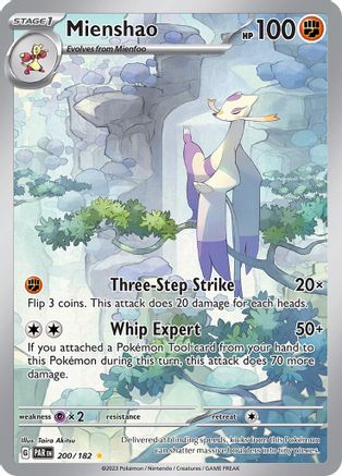 Mienshao 200/182  - Holofoil SV04 Paradox Rift - Illustration Rare