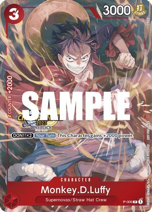 Monkey.D.Luffy (006) (CS 2023 Celebration Pack) (P-006) - One Piece Promotion Cards Foil
