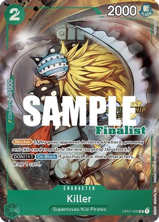 Killer (CS 2023 Top Players Pack) [Finalist] (OP01-039) - One Piece Promotion Cards Foil