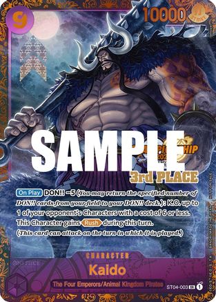 Kaido (CS 2023 Trophy Card) [3rd Place] (ST04-003) - One Piece Promotion Cards Foil