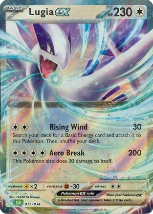 Lugia ex 017/034  - Holofoil Trading Card Game Classic - Classic Collection