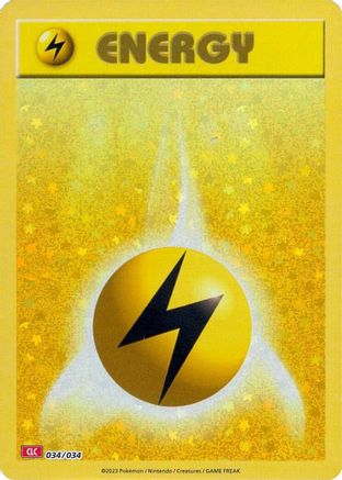 Basic Lightning Energy 034/034  - Holofoil Trading Card Game Classic - Classic Collection