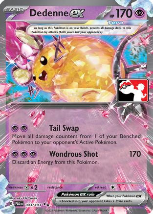 Dedenne ex 093/193  - Holofoil Prize Pack Series Cards - Double Rare