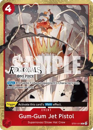 Gum-Gum Jet Pistol (Online Regional 2024) [Participant] (ST01-015) - One Piece Promotion Cards Foil
