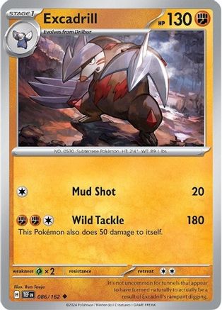 Excadrill 086/162  SV05 Temporal Forces - Uncommon