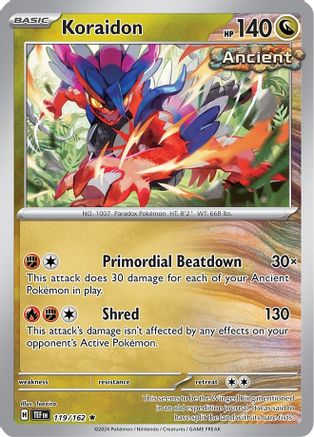 Koraidon 119/162  Deck Exclusives - Rare
