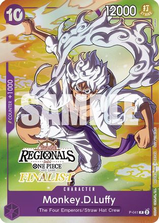 Monkey.D.Luffy (041) (Offline Regional 2024 Vol. 2) [Finalist] (P-041) - One Piece Promotion Cards Foil