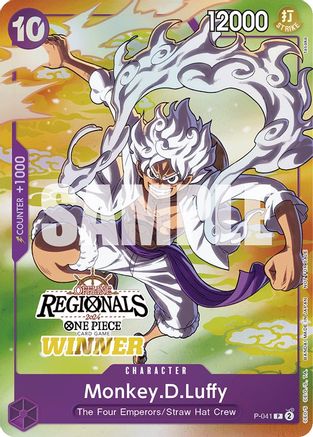 Monkey.D.Luffy (041) (Offline Regional 2024 Vol. 2) [Winner] (P-041) - One Piece Promotion Cards Foil