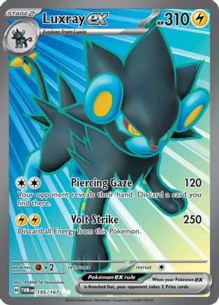 Luxray ex 195/167  - Holofoil SV06 Twilight Masquerade - Ultra Rare